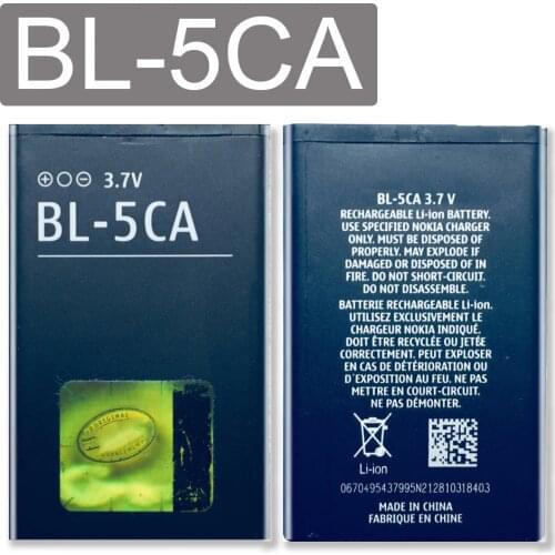 Battery For Nokia 1110 1111 1112 1200 2310 5130XM 7600 N70 E60 5030 C2-00 C2-01 X2-01 Battery model BL 5CA BL-5CA