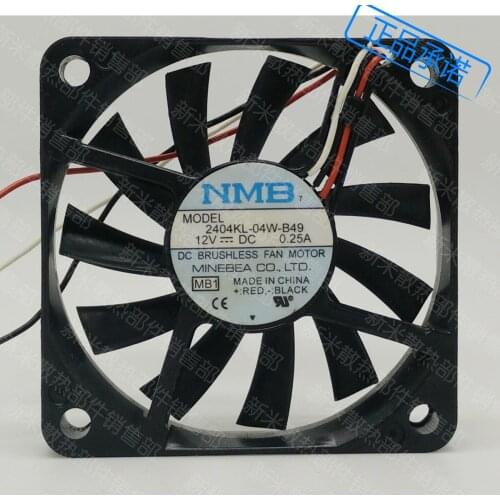 USED NMB-MAT NMB 6010 12V 0.25A high air volume Ultra-thin 2404KL-04W-B49 cooling fan