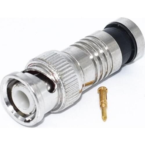 Free shippingt BNC Connector Compression Connector Jack for Coaxial RG59 Cable CCTV Camera Accessories