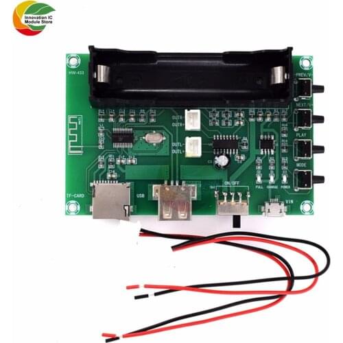 Ziqqucu PAM8403 5W+5W Dual Channel Wireless Digital Bluetooth Receiver Audio Stereo Amplifier Module 18650 Charging Board DC 5V