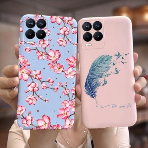 For Realme 8 Pro Case Soft Silicone Fundas Stylish Candy Painted Cover For Oppo Realme 8 Pro RMX3081 Realme8 Phone Cases Bumper