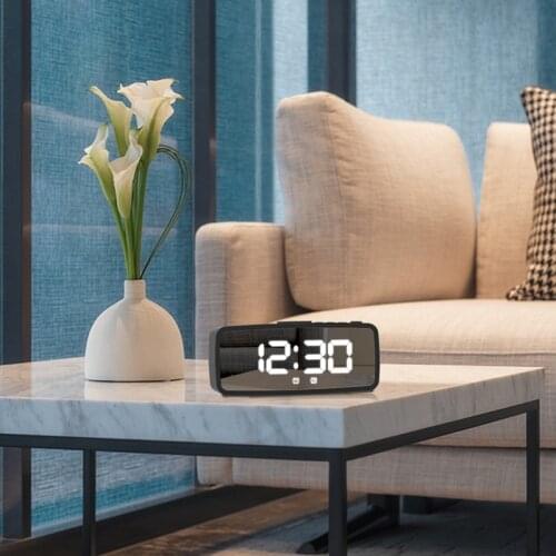 Digital Alarm Clock for Bedroom, Bedside Clocks Large Display with Dual Alarm, Dimmable LED Display