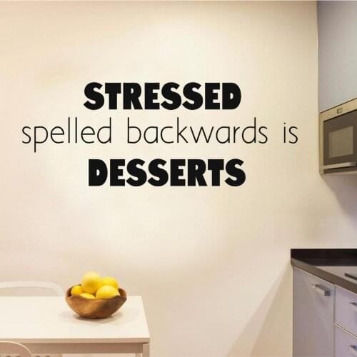 Dessert Quote Saying Word Text Wall Art Decal Kitchen Sticker For Home Kitchen Decoration Removable A002783