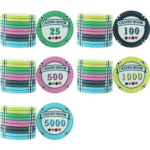 Casino Room Design High End Printable Custom Ceramic Poker 39 mm Chips 10g for Casino Playing