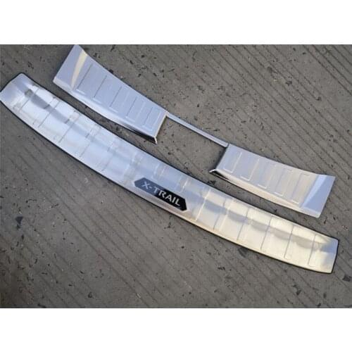 For Nissan X-TRAIL T32 2017 to 2020 rear bumper protection window sill outside trunks decorative plate pedal Car Styling