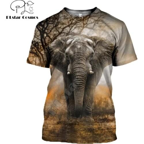 Animal elephant / sloth / cat/ turtle 3D All Over Printed T shirts Unisex Street Harajuku Short sleeve shirt summer Casual tops