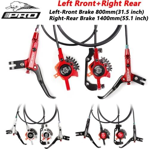 MTB Bike Line Pulling Hydraulic Disc Brake Calipers Left Rront+Right Rear 800/1400mm aluminum MTB Oil Disc Brake only 426g MT200
