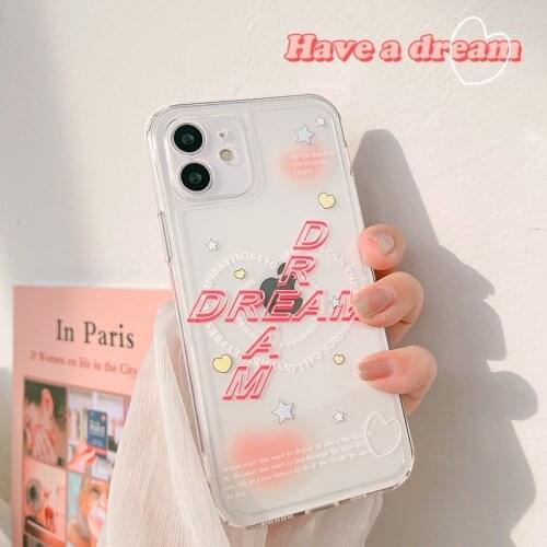 Retro sweet kawaii dream art cartoon Japanese Phone Case For iPhone 11 12 Pro Max Xs Max XR Xs 7 8 Plus X 7Plus case Cute Cover