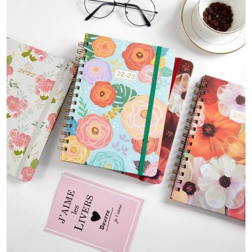 68 Flower Schedule This Agenda 2021 2022 Week Plan Coil This Daily Plan A5 Notebook School Stationery