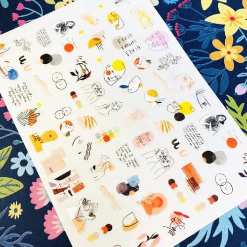Newest Abstract woman nail sticker 3d nail art sticker nail decal stamping export japan designs rhinestones