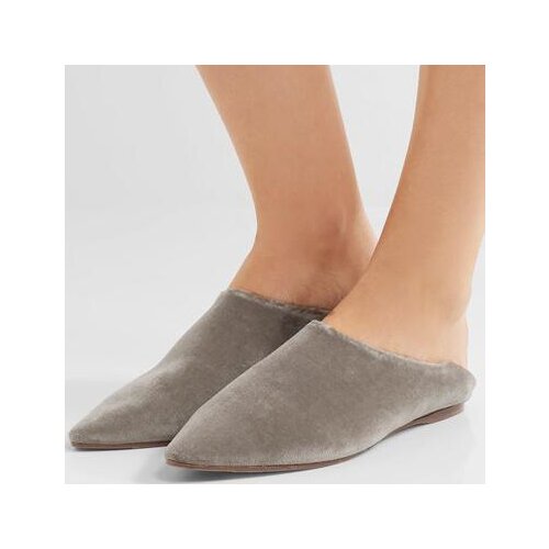 Drop Shipping 2017 Spring Fashion Women Hot Soild Gray Color Pointed Toe Slip On Casual Flat Shoes Popular Comfortable Shoes