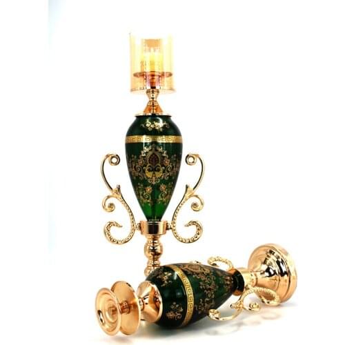 Luxury European Style metal Glass table candelabra centerpieces decorative