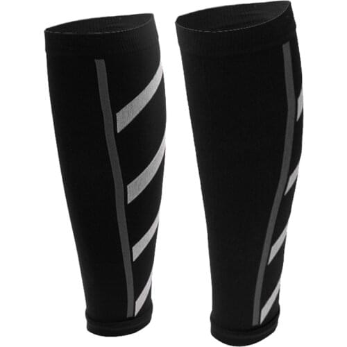 Unisex Black Running Cycling Compression Sleeves Calf Leg Shin Splints Protector Athletics Sports Cycling Equipment