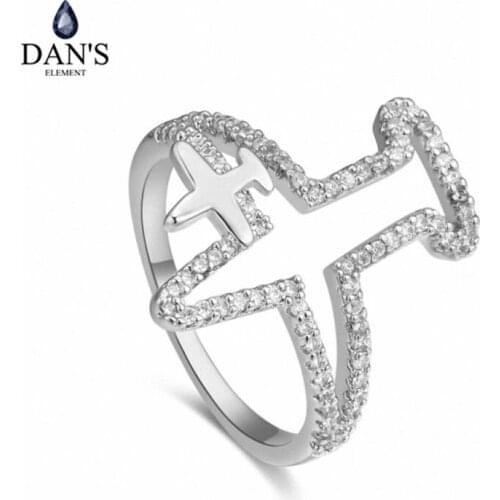 DANS Element Brand Real AAA Zirconia Micro Inlays Rose Gold Color Ring Party For Women Valentine Gift 129833