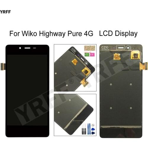 4.8'' LCD Screens For Wiko Highway Pure 4G LCD Display Touch Screen Digitizer Assembly Panel Sensor Phone Repair Sets
