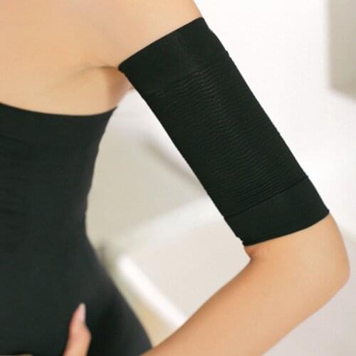 1/2 pair Arm Sleeves Weight Loss Thin Legs for Women Shaper Thin Arm Calorie Off Fat Buster Slimmer Wrap Belt Black Arm Warmers