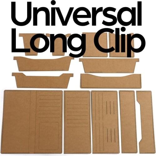 1Set DIY Kraft Paper Template New Lovely Fashion Creative Universal Long Clip Leather Craft Pattern DIY Stencil Sewing Pattern