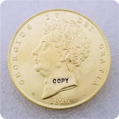 1826 United Kingdom 5 Pounds (5 LSD) - George IV COPY COIN