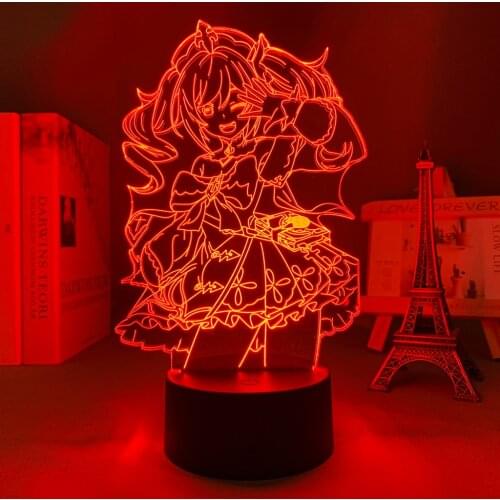 3d Led Light Lamp Genshin Impact Barbara Acrylic Led Lamp Game