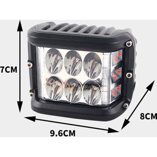 4 Inch 36w 3-sided Spotlight Luminous Led Work Light Warning Flash Work Light