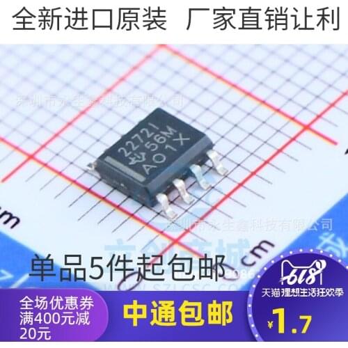 5/PCSBrand New & Original Tlc2272idr 22721 2272i Sop-8 CMOS Rail-to-Rail Operational Amplifier
