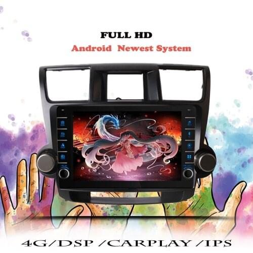 Car Radio Multimedia Video Player For Toyota Highlander 2 XU40 2007 - 2013 Navigation GPS No 2din 2 din dvd head unit Casstte