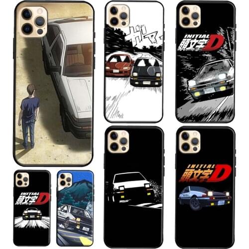 Initial D Soft TPU Case For iPhone 12 Mini 11 Pro Max 6S 7 8 Plus X XR XS Max SE 2020 Case Cover