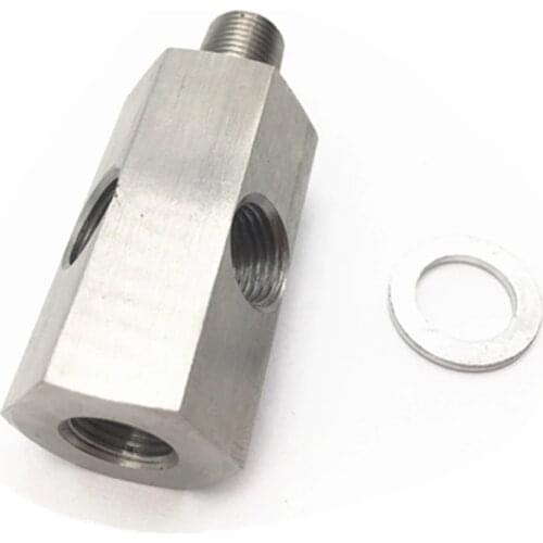 Oil Pressure Gauge Sender Adapter Two 1/8" NPT Female to M10x1.0 Male m10 fuel oil trans