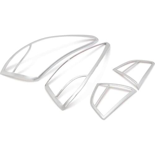For Hyundai Tucson IX35 2010-2014 High Quality ABS Chrome Rear Taillight Lamp Hood Decoration Cover Trims Accessories 4Pcs/Set