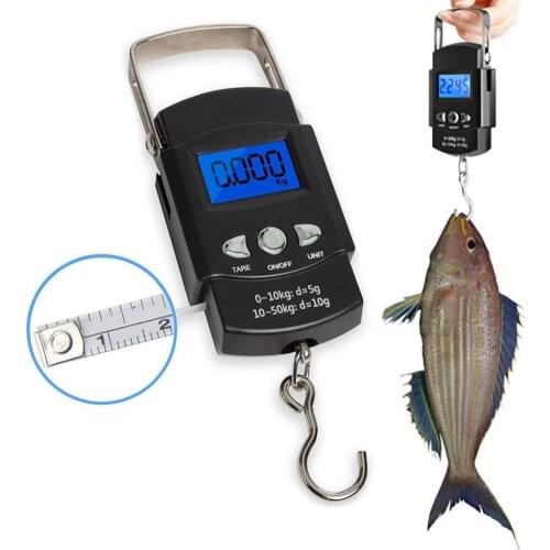LCD Digital Travel Fish Luggage Postal Hanging Hook Electronic Weighing Scale
