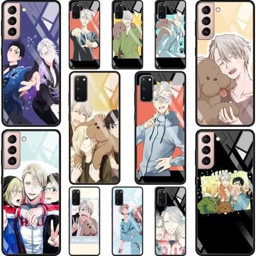 Hot Yuri on Ice anime Glass Cover For Samsung Galaxy S20 FE S21 FE S21 S20 Ultra S21 S20 S10 S9 Plus S10e Fundas