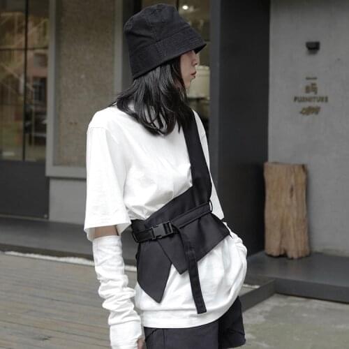 Summer dark ins personality fold set of finger gloves design loose hip-hop lazy short-sleeved T-shirt tide girls