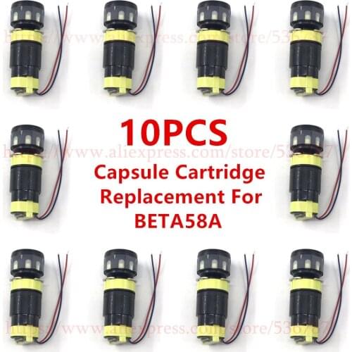 High quality 10pcs/lot Capsule cartridge for BETA58A wired microphone, capsule supercardioid dynamic direct replacement