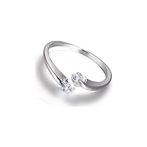 Fashion Simple Female Crystal 3 Colors Opening Rings Jewelry Dream Round Gem Series Ring jewelry wholesale