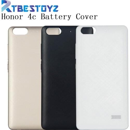 RTBESTOYZ Battery Cover Case For Huawei Honor 4c 4 c Rear Housing Door Case Cover Spare Parts With Side Button