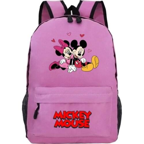 Disney Cute Minnie mickey Backpack Students Boys Girls School Bag Beautiful pattern Rucksack teens Daily Backpack Travel Bags