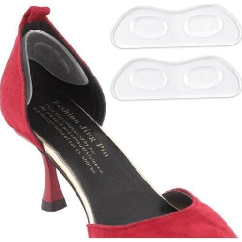 Soft Silicone Shoe Insoles Heel Stickers Thickened Anti-slip Wear-resistant Foot Heel Posts Half Yard Pad Massage Foot Cushion