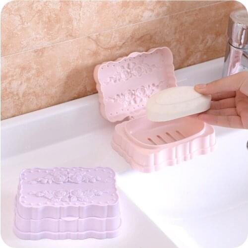 New Bathroom Plastic Soap Dish Storage Holders Box Dishes Kitchen Storage Holder Organizer Basket Bathroom Accessories Product
