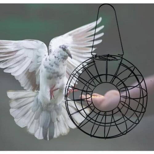 New Style Portable Bird Feeder Eco-friendly Anti-deform Metal Hanging Food Feeder for Garden Yard Farm Accessories Supplies