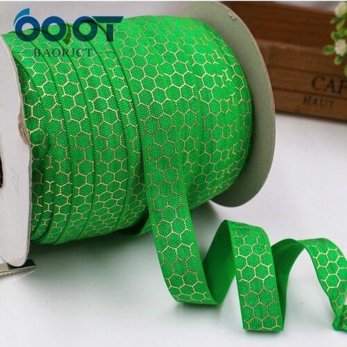 OOOT BAORJCT,1762831, 5/8'' 16MM Bronzing elasticity Ribbon , 10 yards DIY handmade hair accessories Material , free shipping