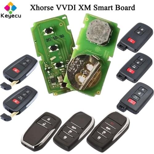 KEYECU Xhorse VVDI XM Smart Key PCB Circuit Board for Toyota 8A Support Rewirte, 8 Models Smart Remote Key Shell Case for Choose