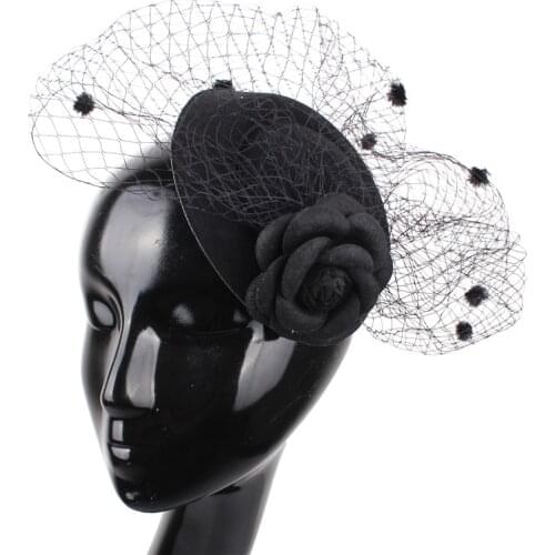 Handmade Mesh Fascinator Hat For Elegant Women Formal Dress Chapeau Cap Ladies Occasion Church Chapeau Cap Hair Clip Net Hats
