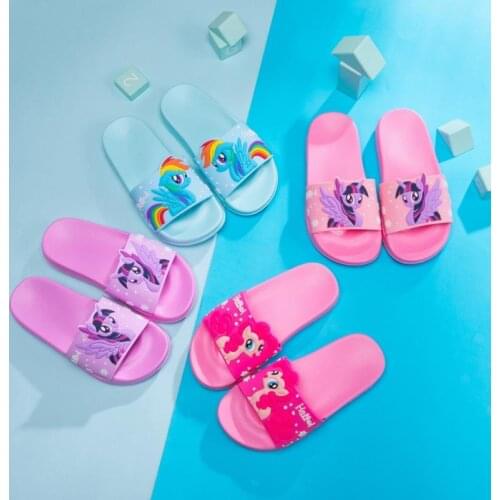 Disney Fashion Kids Girls Slippers Summer Shoes Cartoon Princess Sandals Slippers Home Outdoor Children Girls Slides