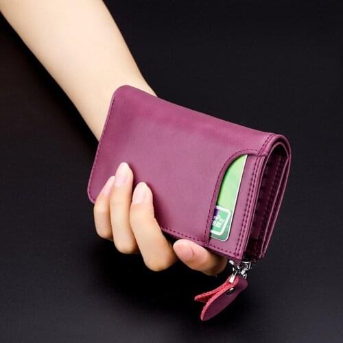 YOUSE Car Key Bags Card Bags Zipper Key Bag Real Leather Small Change Wallet Coin Purse Keychain Purse Keychain Wallet Women