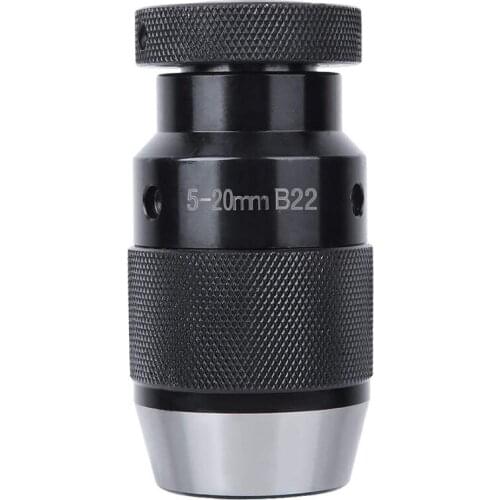 Drill Chuck 5-20Mm B22 Self-Locking Drill Chuck High Precision Milling Machine Auto Tighten Tool Lathe Drilling Machine