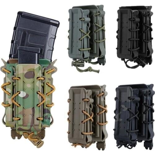 Tactical Molle 9mm/5.56/7.62mm 45ACP Magazine Pouch Quick Release Airsoft Rifle Pistol Mag Holster Fast Attach Carrier Holster