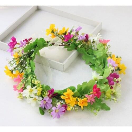 Wreath Artificial Flower Door Decoration Simulation Garland Spring Festival Supplies Elegant Design Wall Hanging 1 Pc Grass Ring