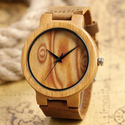 High Quality Handmade Wood Watches Natural Wooden Bamboo Clock Quartz Wrist Watch Men Women Hot Gifts Reloj de madera