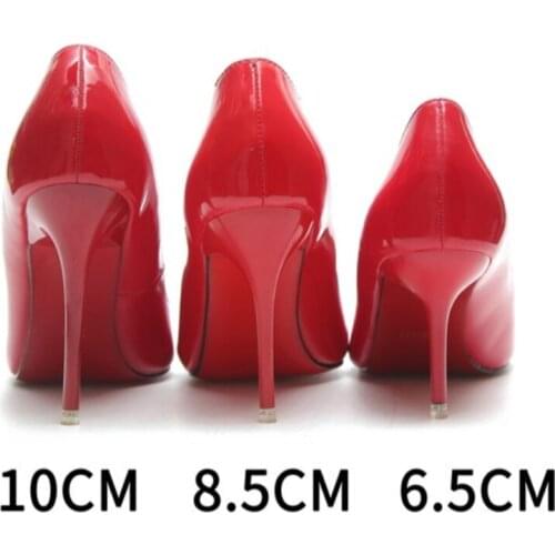 Voesnees Shoes For Women 2020 Spring Autumn High Heels Stiletto Pointed Shallow Mouth Patent Leather Single Shoes Womens Pumps