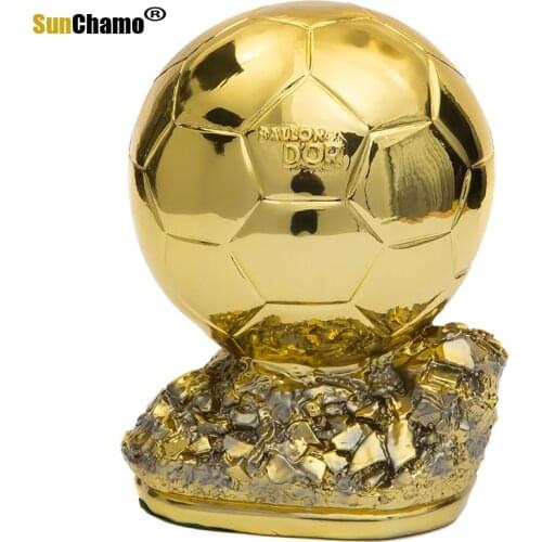 Electroplated Golden Ball Trophy Football Match Resin Player Trophy Custom Surrounding Football Bar Decoration Souvenir NEW